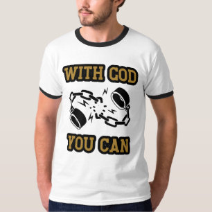 Met God kun je sterk vertrouwen Mannen T-shirt