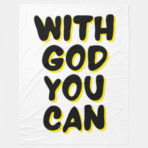 Met God kun je vertrouwen gebaseerd Fleece Deken