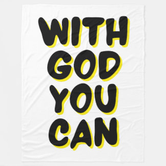 Met God kun je vertrouwen gebaseerd Fleece Deken