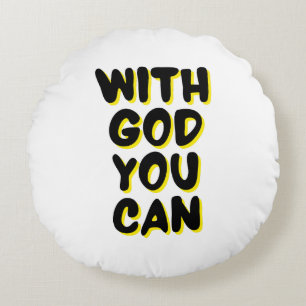 Met God kun je vertrouwen gebaseerd Rond Kussen