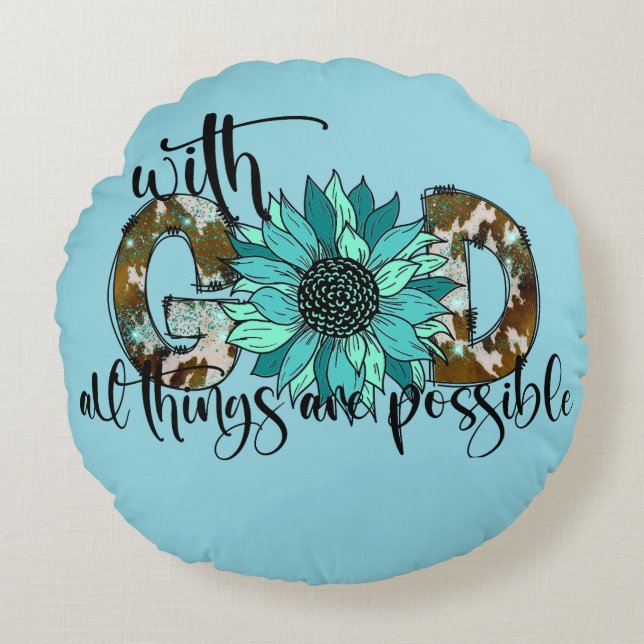 Met God rond kussen (Voorkant)