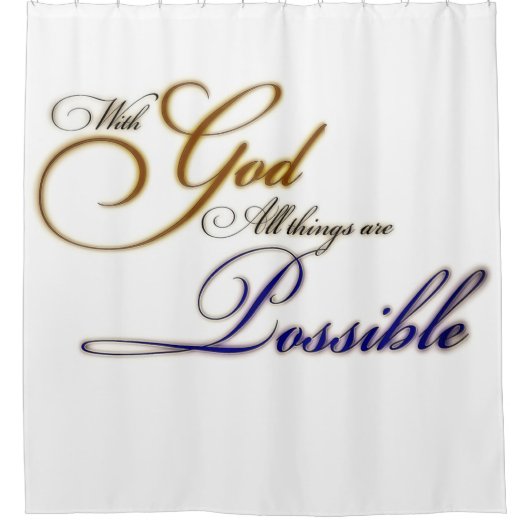 met God Shower Curtain Douchegordijn (Voorkant)
