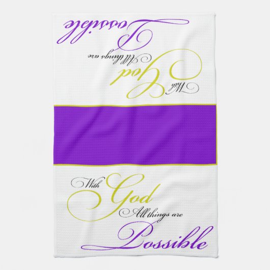 Met God Towel Theedoek (Verticaal)