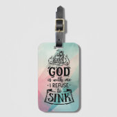 Met God weiger ik te zinken Bagagelabel (Voorkant (verticaal))