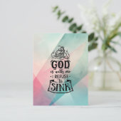 Met God weiger ik te zinken Briefkaart (Staand voorkant)