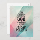 Met God weiger ik te zinken Briefkaart (Voorkant / Achterkant)