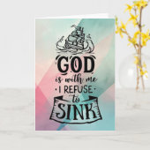 Met God weiger ik te zinken Kaart (Gele Bloem)