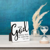 Met God zal niets onmogelijk zijn Luke 1:37 Fotoplaat (Insitu)