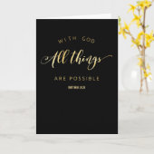 Met God zijn Alle Dingen het Mogelijke 19:26 van Kaart (Gele Bloem)