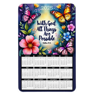 Met God zijn alle dingen mogelijk 2025 Kalender Magneet