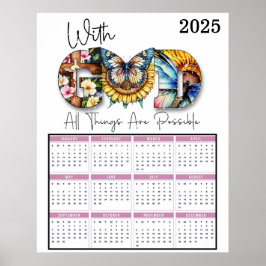 Met God zijn alle dingen mogelijk 2025 Kalender Poster