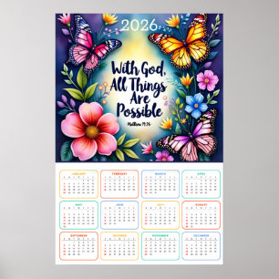 Met God zijn alle dingen mogelijk 2026 Agenda Poster