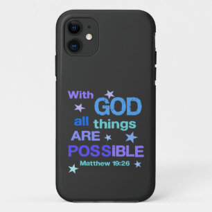 Met God zijn alle dingen mogelijk Bijbelvers Case-Mate iPhone Case