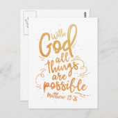 Met God zijn alle dingen mogelijk Briefkaart (Voorkant / Achterkant)