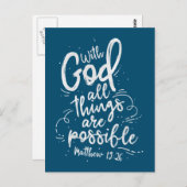 Met God zijn alle dingen mogelijk Briefkaart (Voorkant / Achterkant)