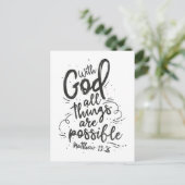 Met God zijn alle dingen mogelijk Briefkaart (Staand voorkant)