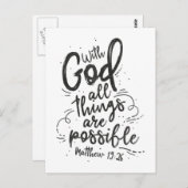 Met God zijn alle dingen mogelijk Briefkaart (Voorkant / Achterkant)