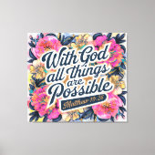 Met God zijn alle dingen mogelijk Canvas Afdruk (Voorkant)