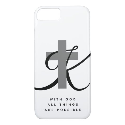 Met God zijn alle dingen mogelijk Christelijk krui Case-Mate iPhone Case (Achterkant)