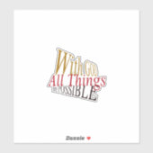 Met GOD zijn alle dingen mogelijk Christelijk Sticker (Vel)