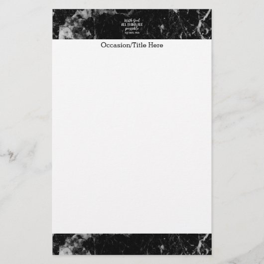 Met God zijn alle dingen mogelijk Christelijke Bij Briefpapier (Voorkant)