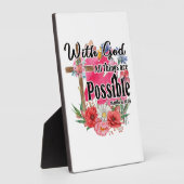 Met God zijn alle dingen mogelijk Christelijke Bij Fotoplaat (Zijkant)