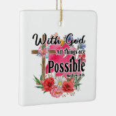 Met God zijn alle dingen mogelijk Christelijke Bij Keramisch Ornament (Rechts)