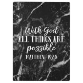 Met God zijn alle dingen mogelijk Christelijke Bij Klembord (Achterkant)