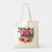 Met God zijn alle dingen mogelijk Christelijke Bij Tote Bag (Achterkant)