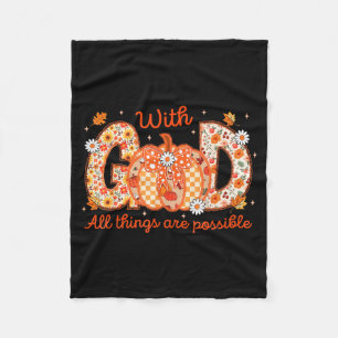 Met God zijn alle dingen mogelijk Christelijke her Fleece Deken
