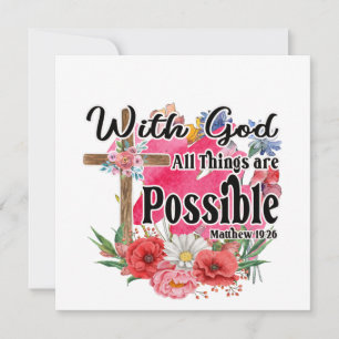 Met God zijn alle dingen mogelijk Christelijke kaa