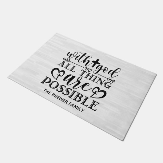 Met God zijn alle dingen mogelijk doormat Deurmat (Schuin)