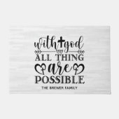 Met God zijn alle dingen mogelijk doormat Deurmat (Voorkant)