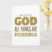Met God zijn alle dingen mogelijk Gift Kaart (Gele Bloem)