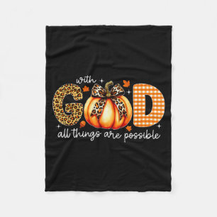 Met God Zijn Alle Dingen Mogelijk Herfst Christeli Fleece Deken