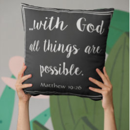 Met God zijn alle dingen mogelijk Inspirerend Kussen