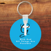 Met God zijn alle dingen mogelijk inspirerend Sleutelhanger (Voorkant)