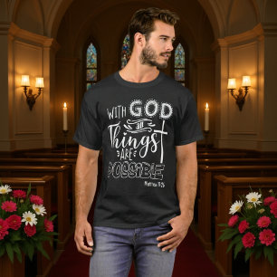 Met God zijn alle dingen mogelijk Kruis T-shirt