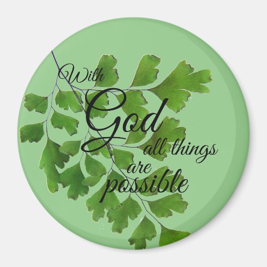 Met God zijn alle dingen mogelijk magneet (Voorkant)