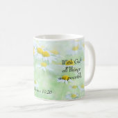 Met God zijn alle dingen mogelijk - Matthew 19:26 Koffiemok (Voorkant rechts)