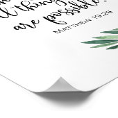 Met God zijn alle dingen mogelijk - Matthew 19:26 Poster (Hoek)