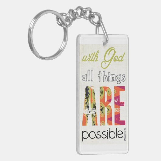 Met God zijn alle dingen mogelijk Sleutelhanger (Voorkant Links)