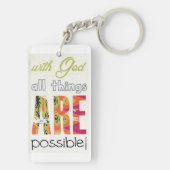Met God zijn alle dingen mogelijk Sleutelhanger (achterkant)