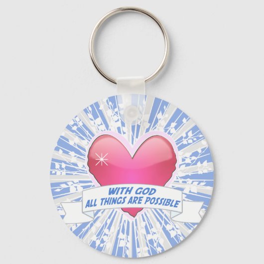 Met God zijn alle dingen mogelijk Sleutelhanger (Voorkant)
