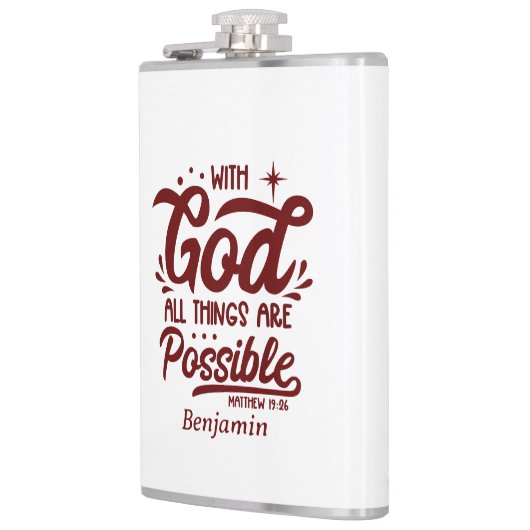 Met God zijn alle dingen mogelijk vanaf 19:26 Heupfles (Links)