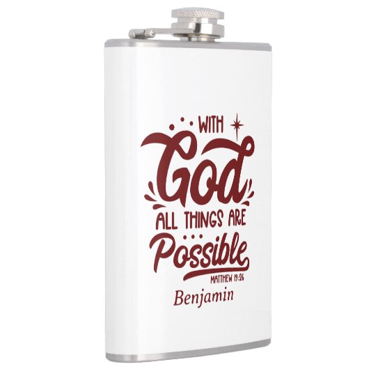 Met God zijn alle dingen mogelijk vanaf 19:26 Heupfles (Rechts)