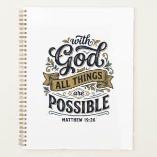 Met God zijn alle dingen mogelijk Vintage Christel Planner
