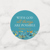Met God zijn alle dingen mogelijk Vlinder Afstudee Confetti (Kleine voorkant)