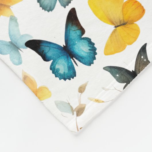 Met God zijn alle dingen mogelijk Vlinder Afstudee Fleece Deken (Hoek)