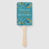 Met God zijn alle dingen mogelijk Vlinder Afstudee Handwaaier (Achterkant)